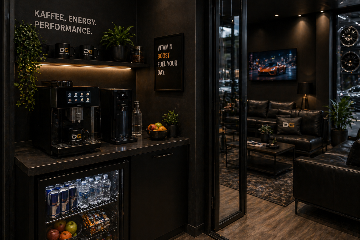 Lounge und Vitaminbar von Daria's Garage